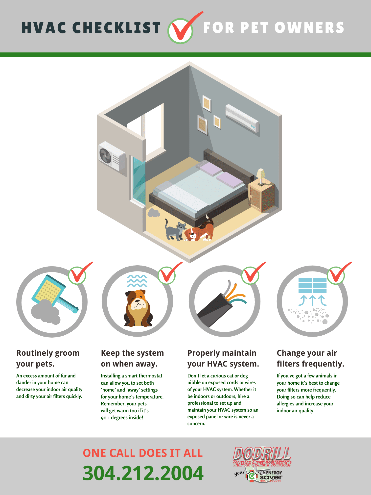 [INFOGRAPHIC] HVAC Checklist for Pet Owners