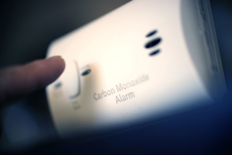 shot of a carbon monoxide detector